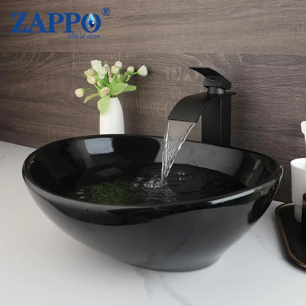 Mekkahla Rectangular Ceramic Vessel Sink With Faucet