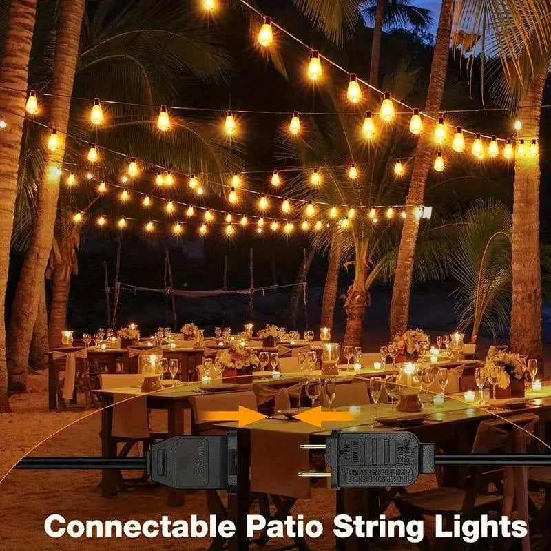 MIMIRG Outdoor LED String Lights For Patio With 60 Bulbs