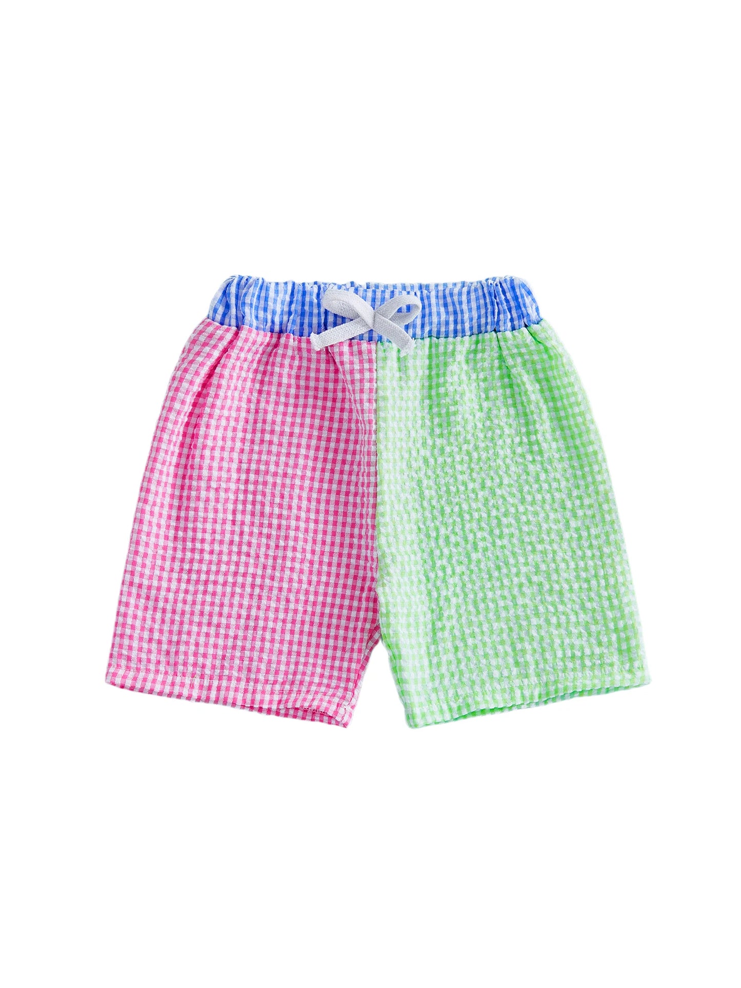 Children s Boys Swim Trunks Comfortable Elastic Waist Plaid and Stripes Design Summer Beach Swim Shorts Swimsuit for Kids