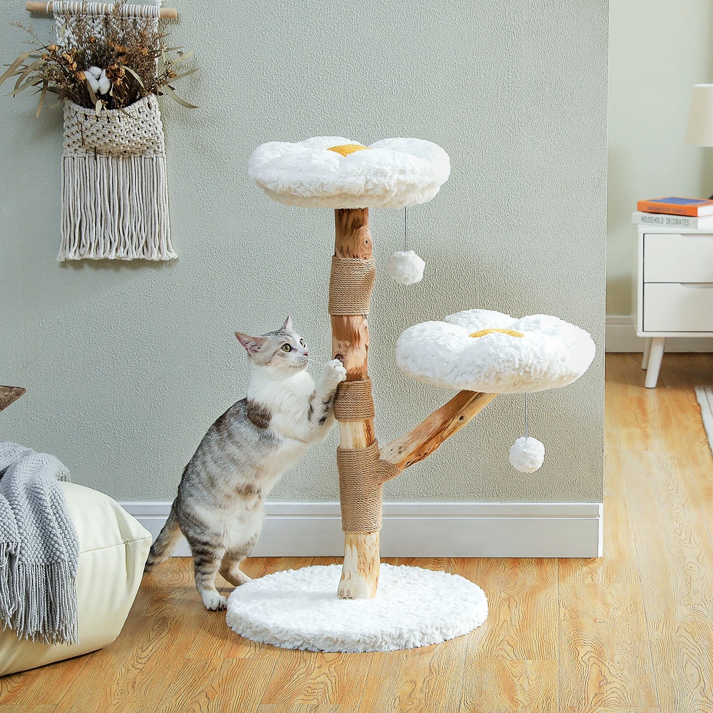 PAWZ Road Flower Cat Tree Indoor Cat Tower With Perches