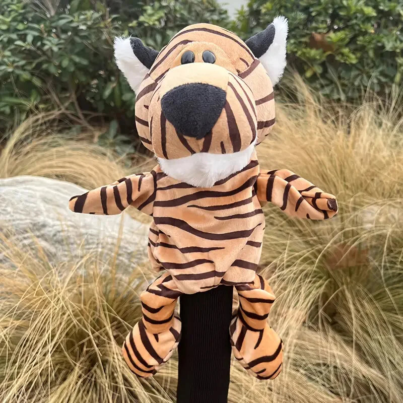Golf Club Head Cover Animal Style Plush Protector for Woods Putters Soft Friction Prevention Golf Course Accessory