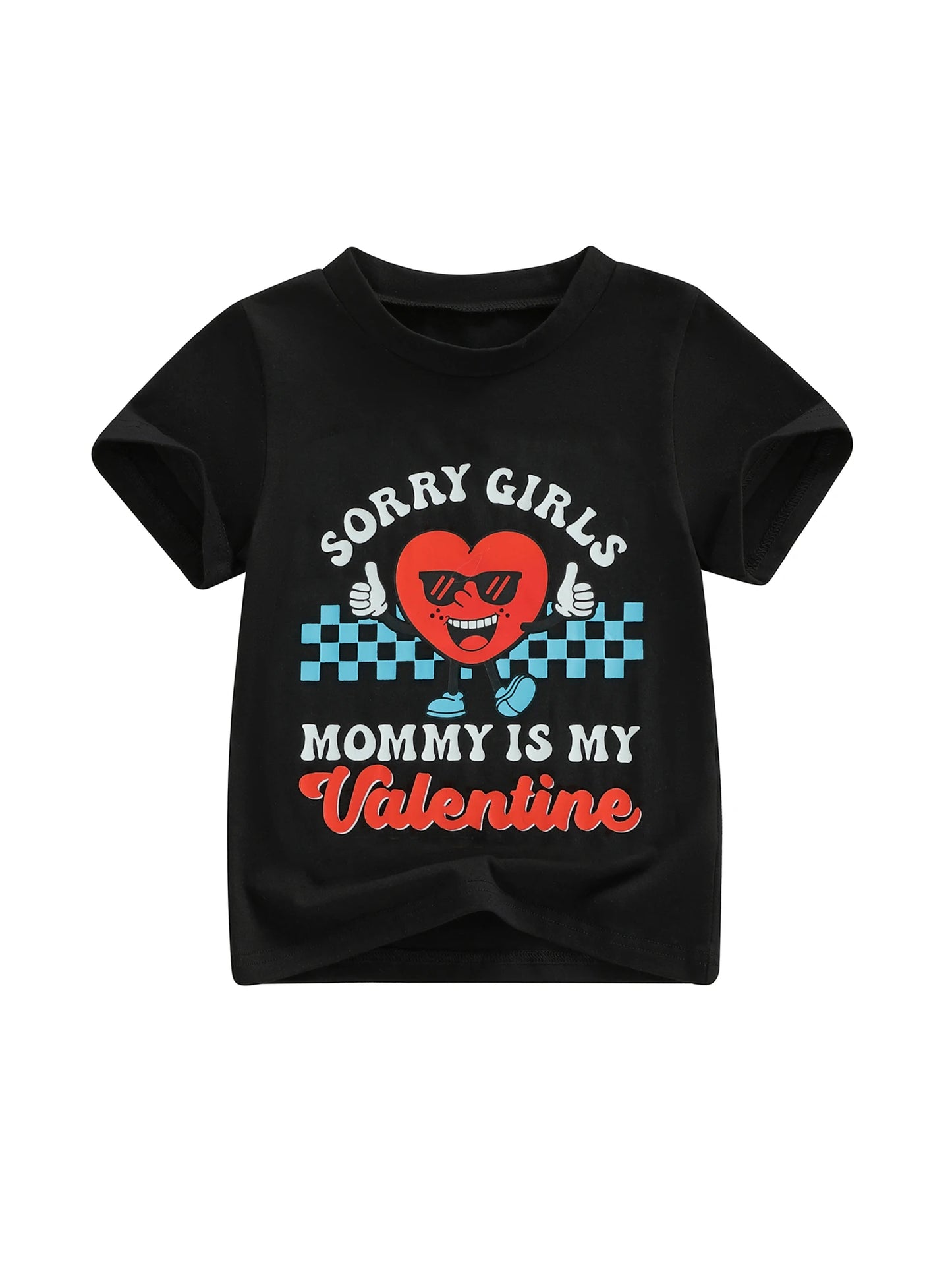Cute Toddler Boys Valentine s Day T-Shirts with Stylish Heart Print and Crew Neck - Short Sleeve Tops for Kids