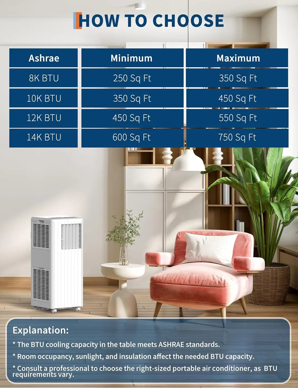 Acekool Portable Air Conditioner With Remote Timer Three In One