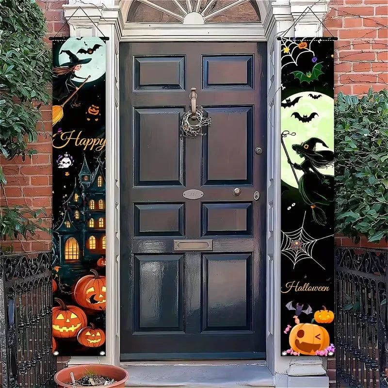 New Halloween Couplets, Ghost Festival Banners, Outdoor Courtyard Festive Event Party Atmosphere Background Decorations