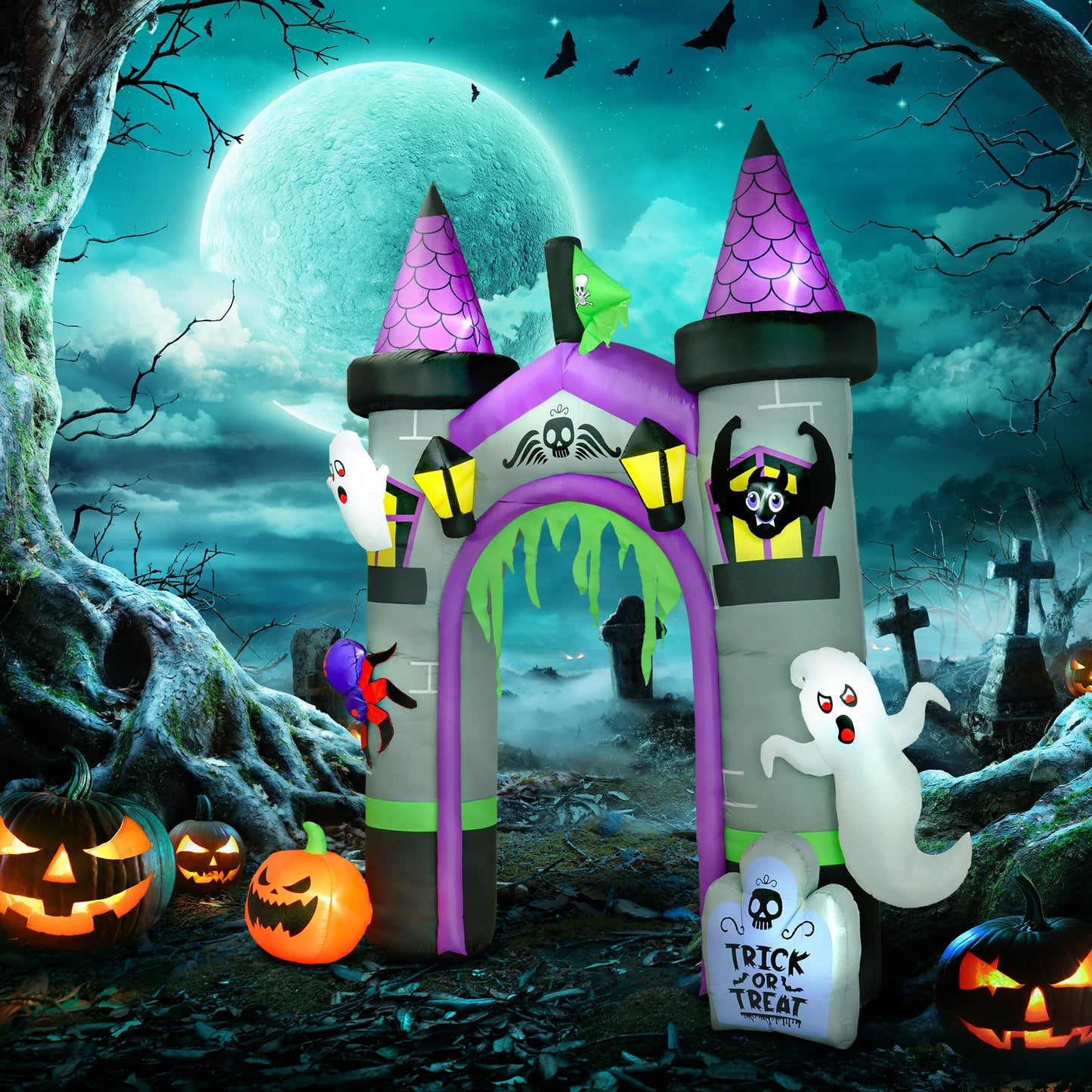 12ft Halloween Inflatable Archway Outdoor LED Display