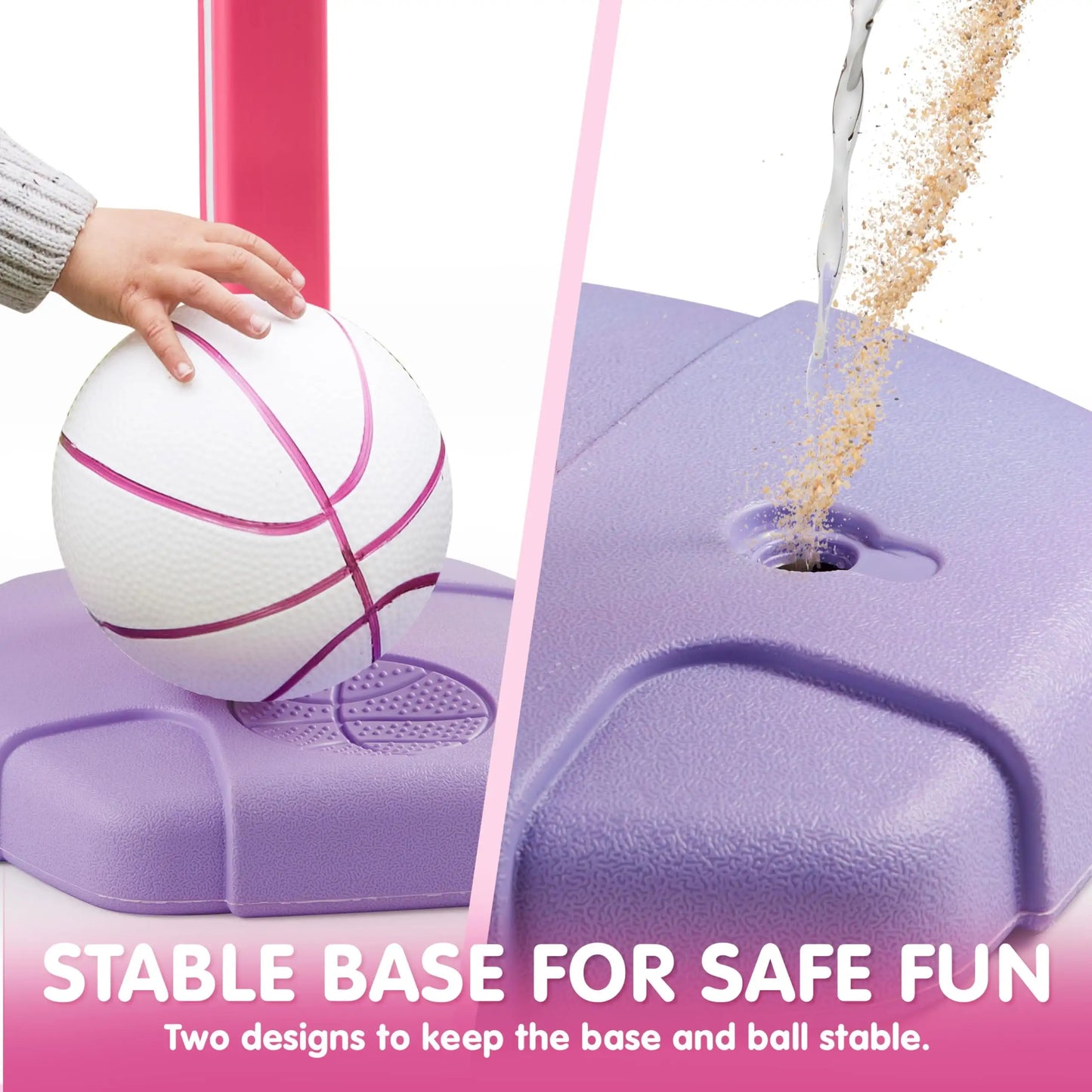 Joyfy Toddler Indoor Basketball Hoop Set With Adjustable Height And 4 Balls
