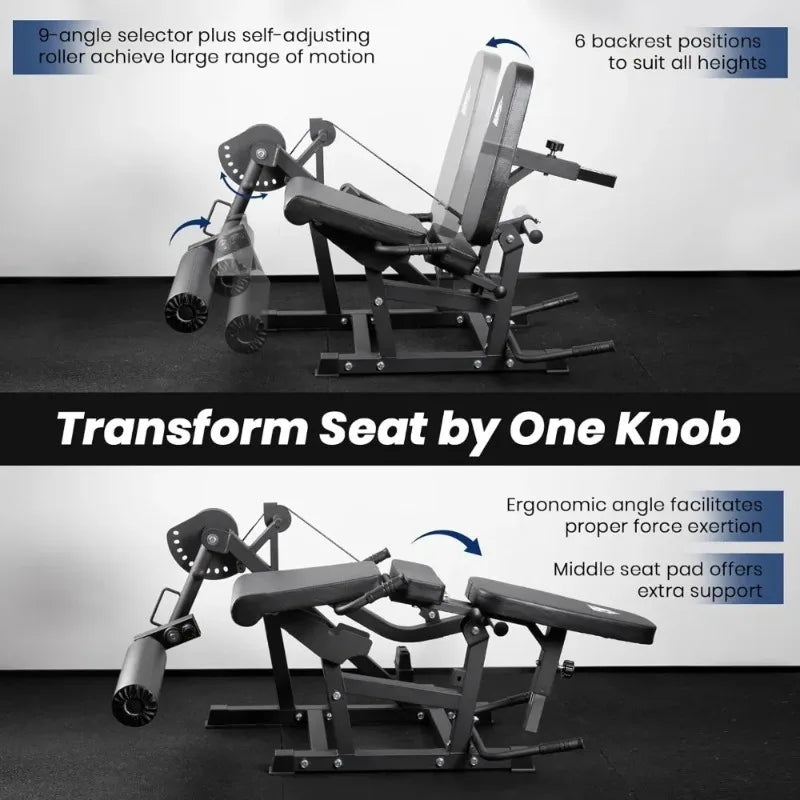 Discount Innovative design   Leg Extension and Curl Machine V4.0, 1100lbs Capacity Adjustable Seated Leg Extension, Lying Leg Cu