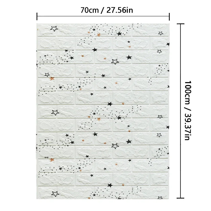 Brick 3D Foam Wall Sticker Self-Adhesive Wallpaper Living Room