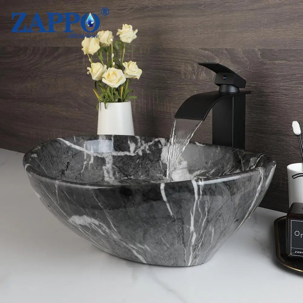 Mekkahla Rectangular Ceramic Vessel Sink With Faucet