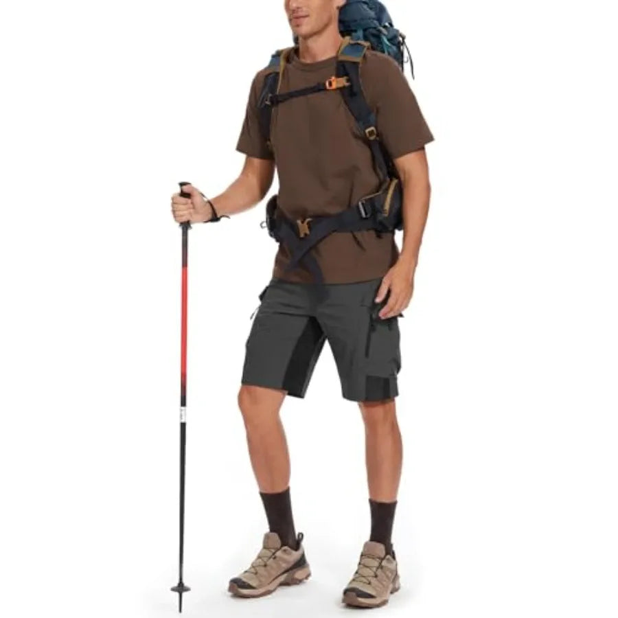XKTTAC Men's Outdoor Quick Dry Lightweight Stretchy Shorts for Hiking, Tactical, Camping, Travel with 6 Pockets