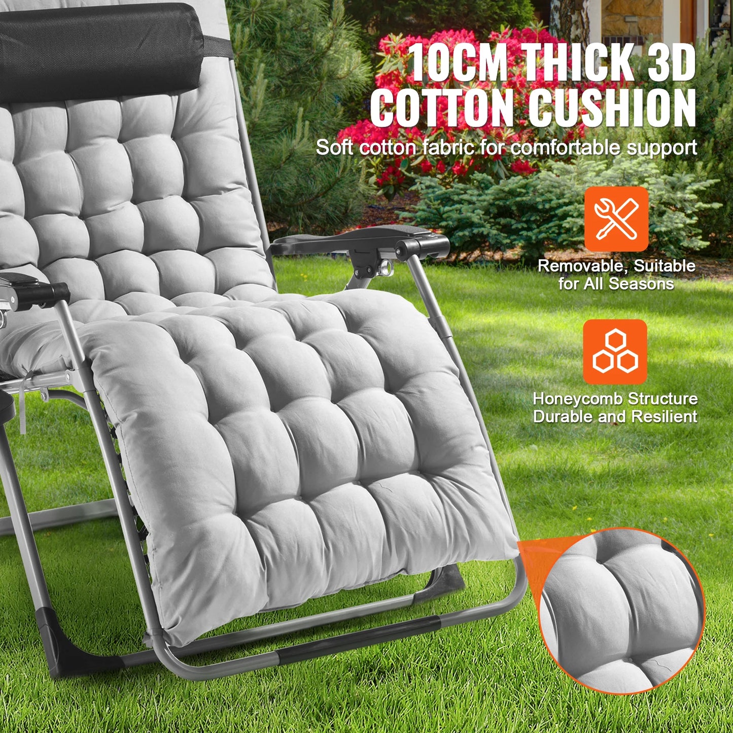 SucceBuy Zero Gravity Chair Anti Gravity Recliner With Footrest Cupholder